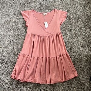 See You Monday NWT pink babydoll dress